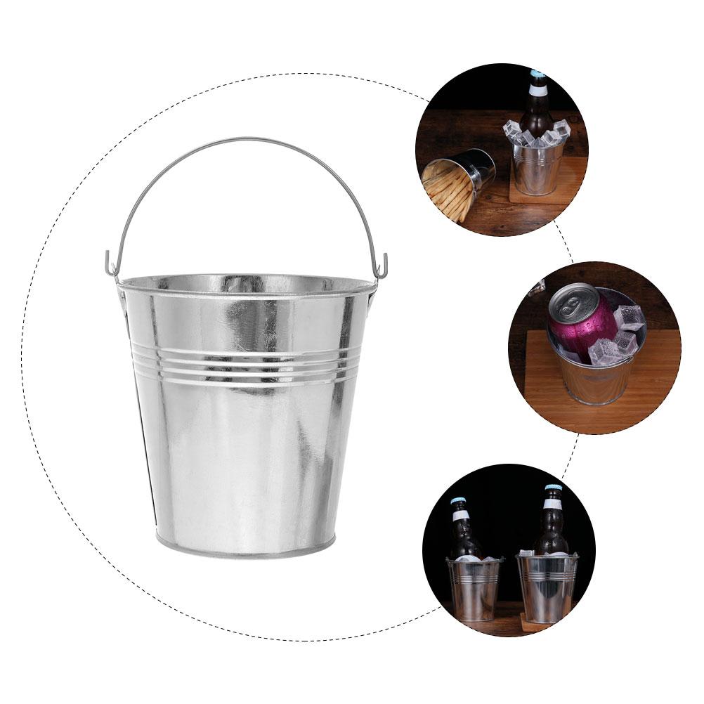Маленькое железное ведро, цветочный горшок, корзинки для чипсов, контейнер для кубиков льда, контейнер для хранения жареной курицы, жестяная пластина