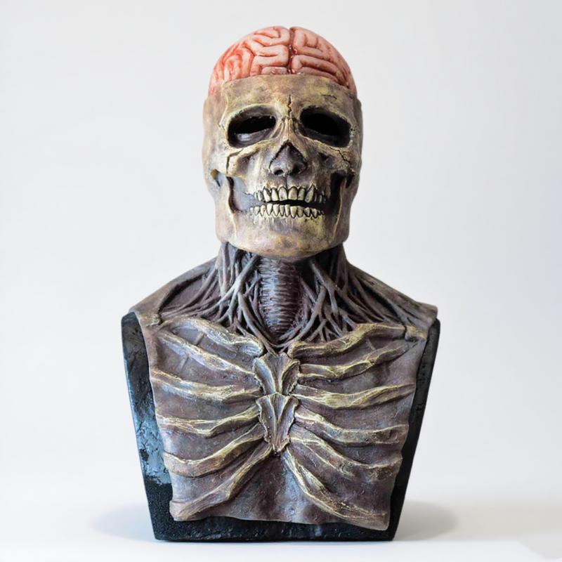 1 шт., маска на Хэллоуин, 3D маска черепа, страшный череп на всю голову, реалистичный латексный реквизит скелета, костюм для ролевой вечеринки на Хэллоуин