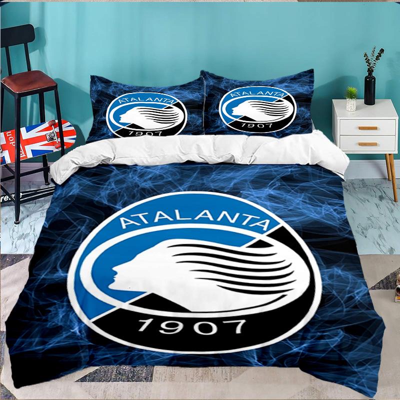 Atlanta Football Club 3PCS Bedding set,Ideal for 1pc Duvet Cover And 2pcs Pillowcases Perfect for Fan gift,Ideal for Bedroom, Dormitory