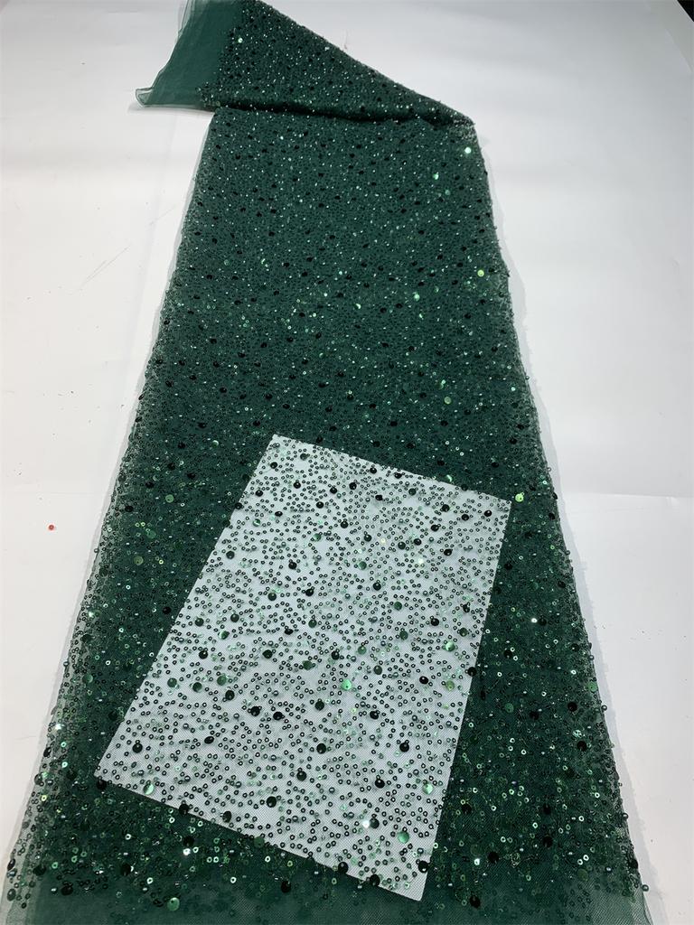 Роскошное французское сетчатое кружево с бисером Ткань 2025 Высокое качество Африканское Нигерийское Кружево с пайетками Кружево для женских свадебных платьев для вечеринок Шитье