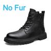 Fashion Genuine Leather Men Ankle Boots Black High Top Men Boots 2025 Winter Warm Outdoor  Boot Punk Style Man Motorcycle Boots
