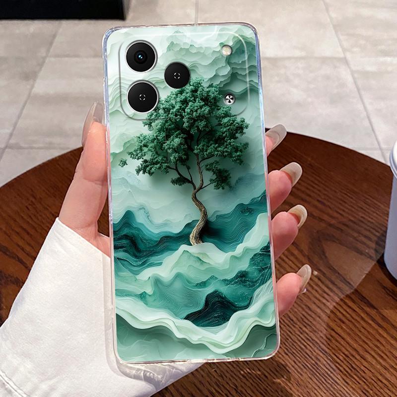 Casing For Tecno Spark 50 KN4 Case Aesthetic Fashion Cute Cat Cartoon Soft Silicone Back Cover Transparent TPU Phone Case Bumper