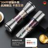 Two-in-one Pepper Grinder Stainless Steel Double-head Kitchen Gadgets Sea Salt Spice Manual Two-head Grinder
