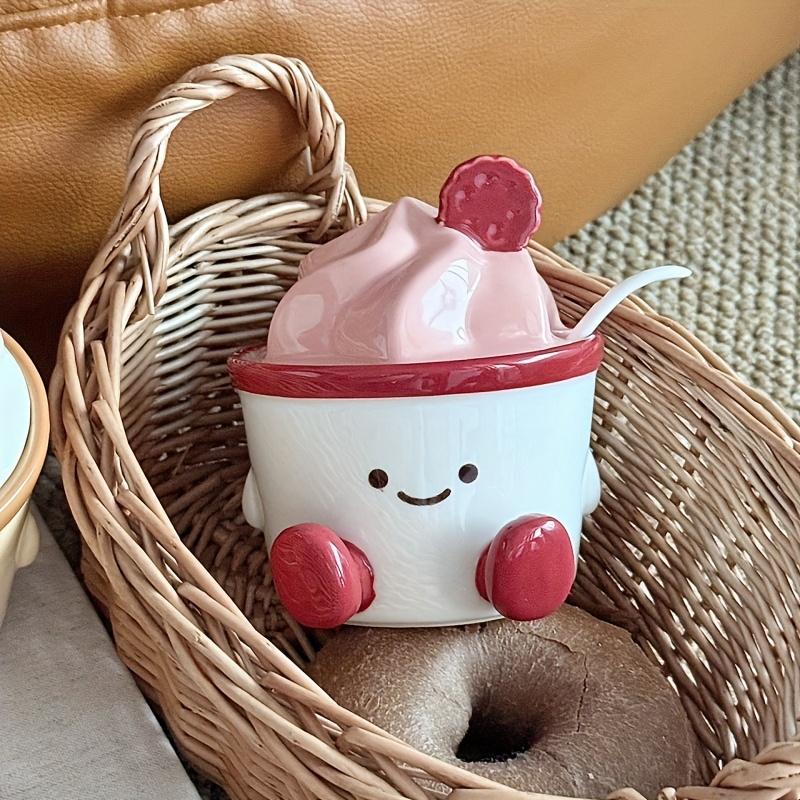 Одиночная милая керамическая баночка для приправ в форме торта, высококачественный инструмент для приправ и специй, солонка и перечница, украшение стола, одиночная 235 мл/7,95 унции