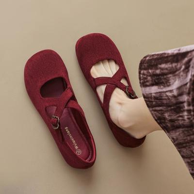 Мода Весна Осень 2025 Женские Балетки с Ремешком и Пряжкой Леопардовый Принт Круглый Носок Уличная Повседневная Обувь