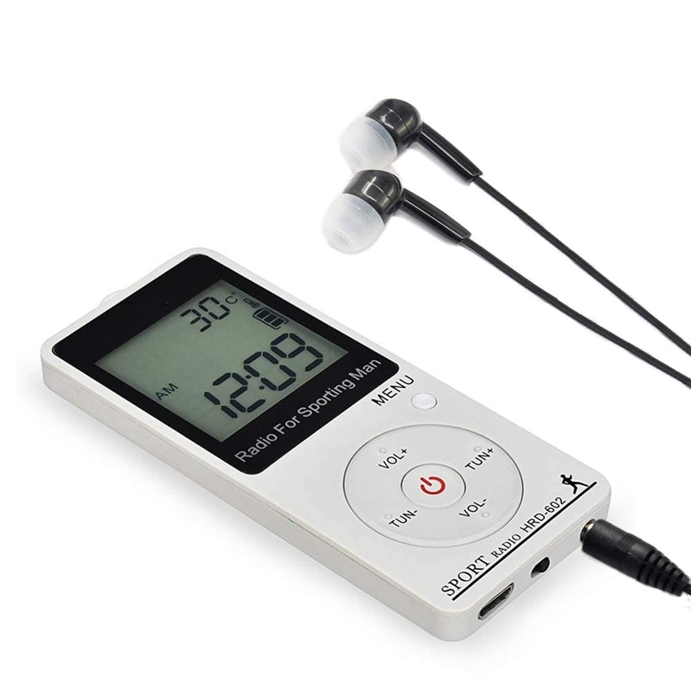 High-sensitivity FMAM Wide-band Radio for Sports and Commuting, Featuring a Pedometer and Calorie Counter. Compact and Portable. (Japanese