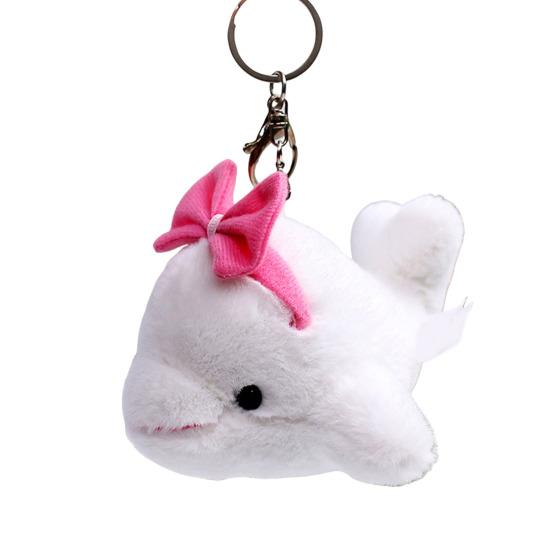 Плюшевый брелок с изображением Кита, милый мультяшный плюшевый орнамент с морским животным, мини-плюшевая кукла, брелок для ключей с подвеской, украшение для рюкзака, подарок для девушки и пары