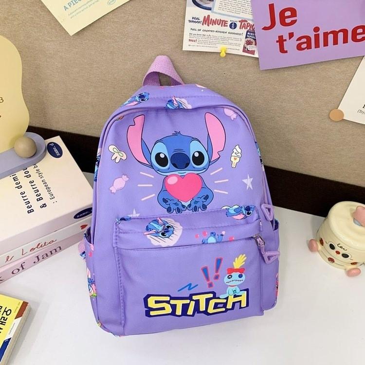 Lilo Stitch Kids School Backpack With Lightweight Nylon And Animal Print For Preschoolers