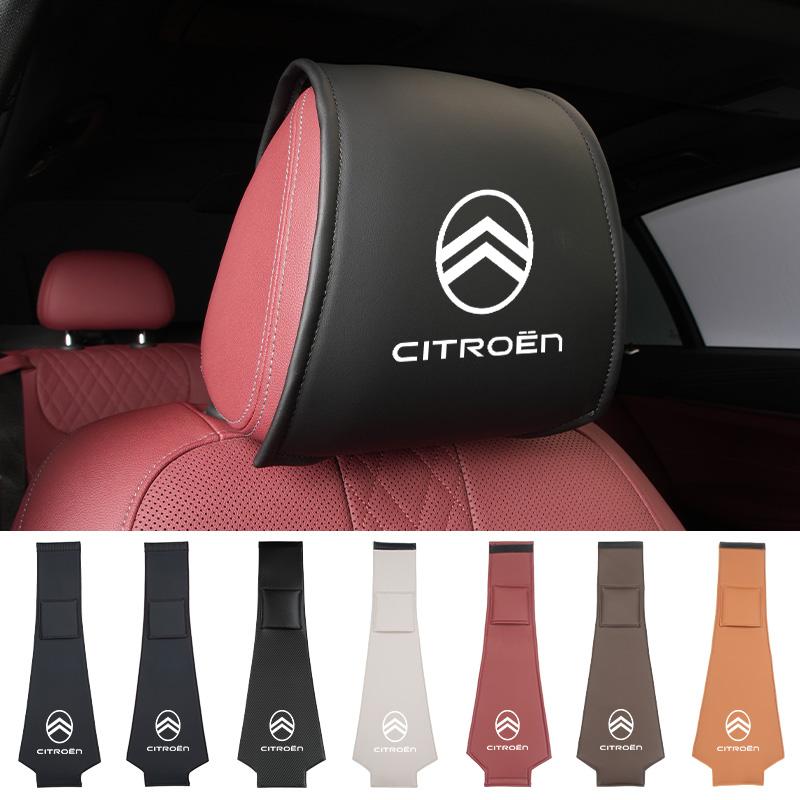 Кожаный защитный чехол от грязи на подголовник автомобиля для Citroen C4 C3 C5 C1 C2 Berlingo Celysee Cactus Picasso Aircross Saxo Grand