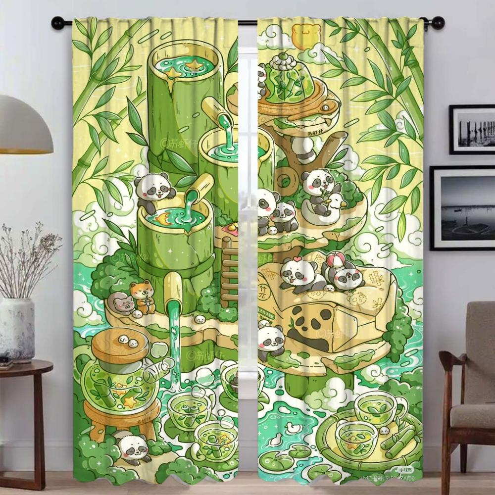 Summer Kitchen Curtains for Camera Modern Living Room Curtains 2 Pieces Tulle for Bedroom Shades Halloween Decoration Partition