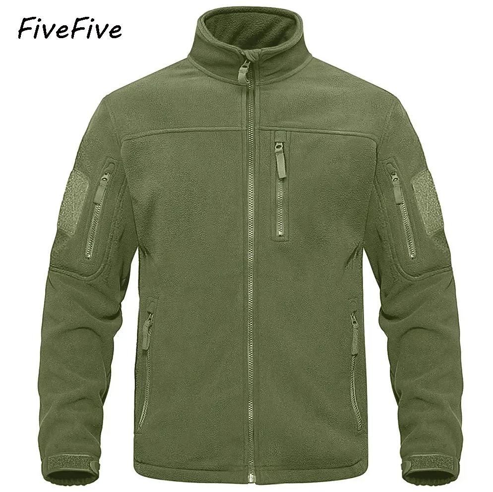 Флисовая куртка FiveFive, теплые рабочие пальто, мужская куртка с карманами на молнии, походная тренировочная верхняя одежда, ветровка