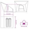 Camping Tent with Roof and Storage Green 223 x 163 x 130 cm Taffeta