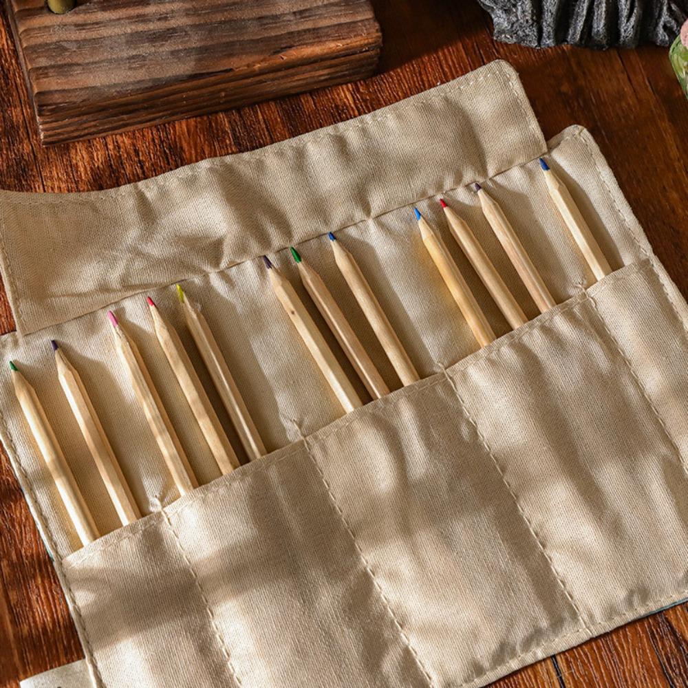 Traditional Palace Stationery Bag Large Capacity Roll Pouch Vintage Pencil Storage Bag Students