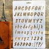 English Alphabet Number Template DIY Scrapbook Drawing Stencil Measuring Ruler