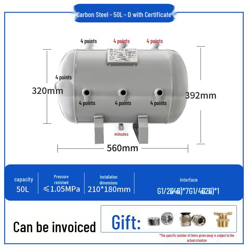 Compact Air Tanks 2L-60L - Ideal for Compressors and Vacuum Systems