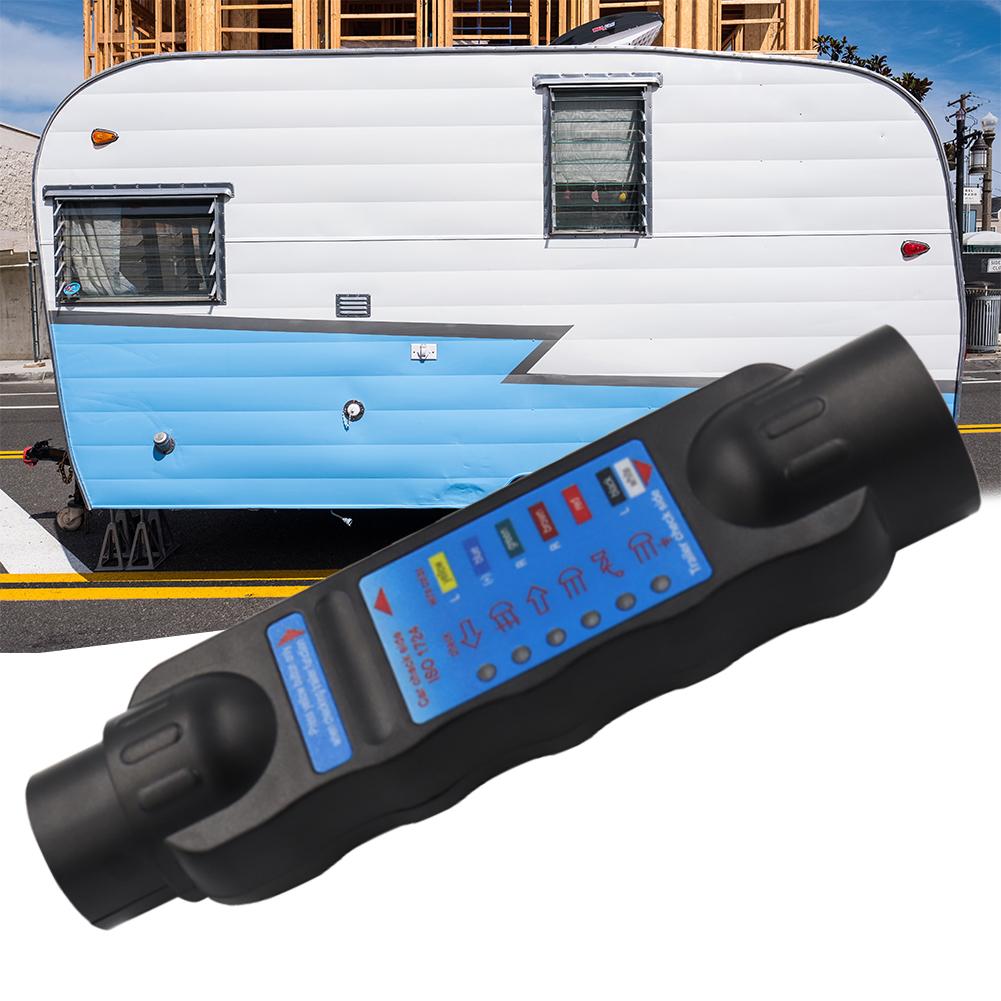 Адаптер Socket Connection 12V Тестер электрической цепи автомобиля Разъем 7-контактный Инструмент для тестирования освещения цепи проводки для автомобиля Грузовика Прицепа