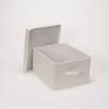 Large Canvas Storage Box with Lid Stacking Organizer Seasonal Items Toys Clothes Home Dorm Folding Storage Solution