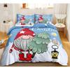 Santa Claus Bed Three-Piece Set, Digital Print Quilt Cover Sheet Set