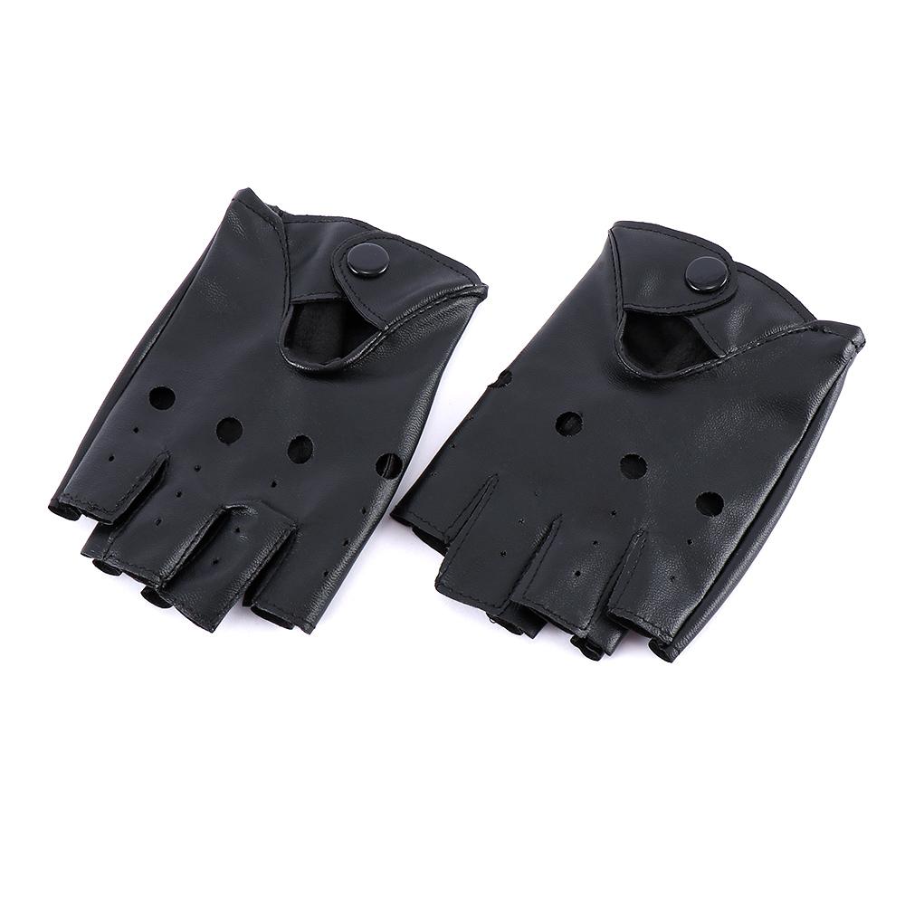 Новые женские перчатки без пальцев, горячие перчатки с половиной пальца для вождения, из искусственной кожи