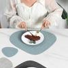 Nordic ins water drop leather placemat waterproof and oil-proof mat rice ear pattern thermal insulation mat bowl mat water drop placemat