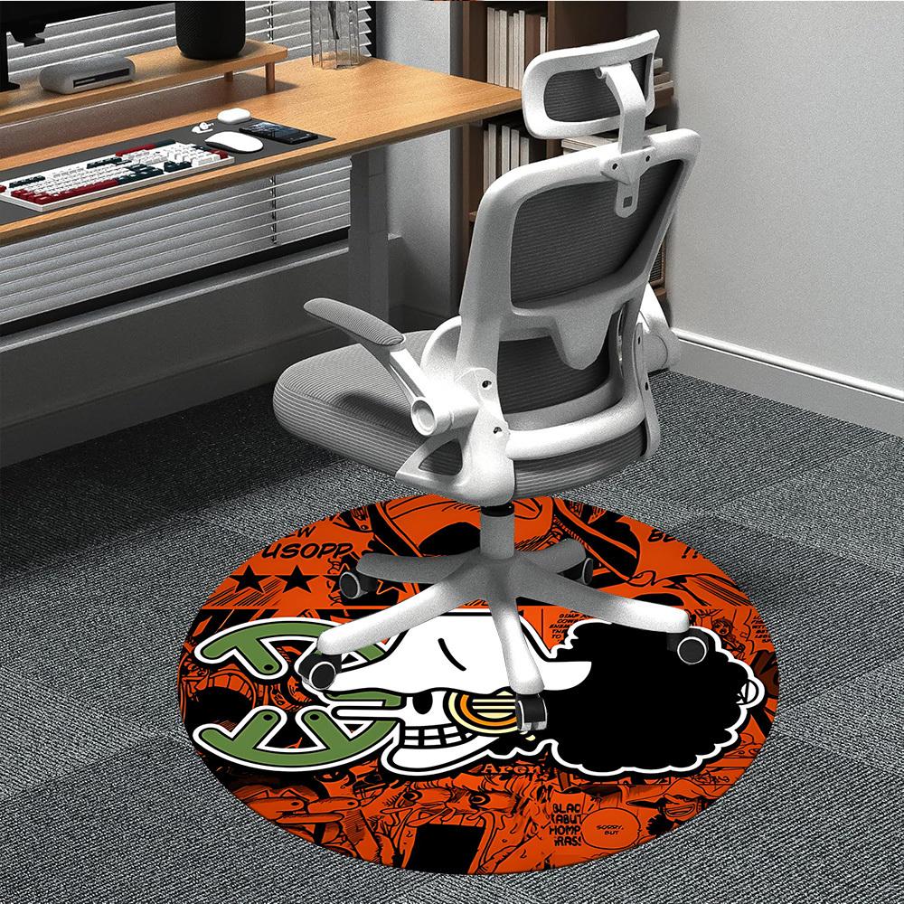 O-One Piece Skull Office Round Area Rug, Under Office Chairs Bedroom Living Room Home Decor a1022122