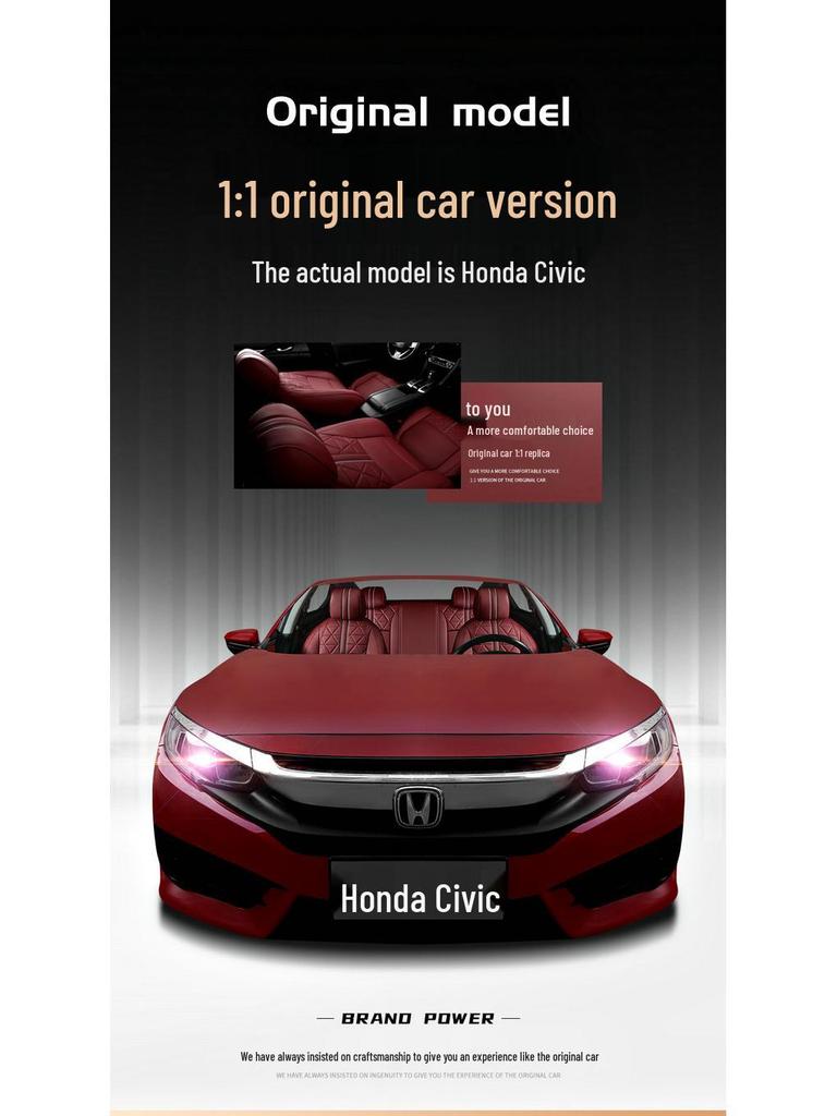 Honda Civic 5-Seater Custom Car Seat Cushion & Cover for 19-21 Models - All-Season, Full Coverage