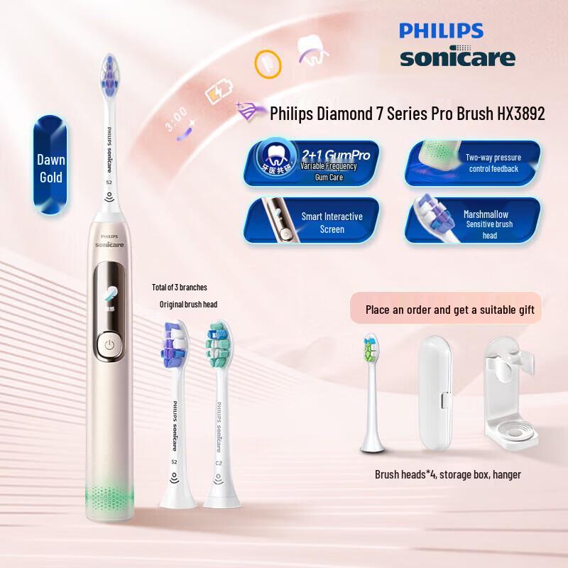 Philips Электрическая зубная щетка Sonicare DiamondClean 7 Series Pro, вилка CN (адаптер в комплекте)