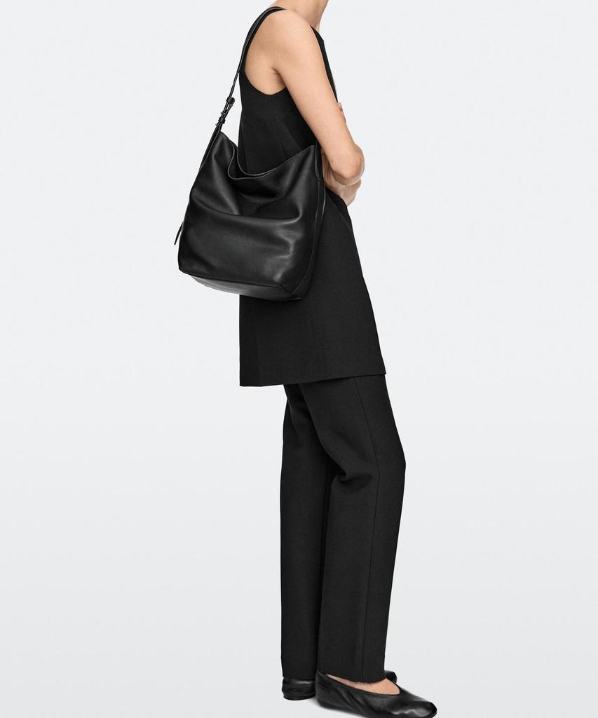 Massimo Dutti Napa Leather Bucket Bag