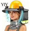 Quick-drying Helmet Cover Hat Neck Shield with Fan, Ventilation Visor Mesh Design, Full Brim Guard Sun Protection for Construction Outdoor Work Hiking