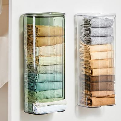 Настенный ящик для хранения, прозрачный, с полым дном, пылезащитные носки, трусы, трусы, органайзер для нижнего белья, держатель-контейнер