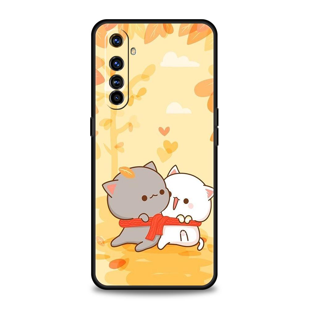 Чехол для телефона Кот Персик и Гома для Realme 8 9 Pro Plus 8i 9i 6 7 GT2 C21 C25 C3 C11 11 Pro 5G Plus Ударопрочный Силиконовый Чехол Сумки