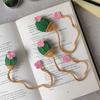 Crochet Cactus Bookmark Hand-crocheted Knitting Bookmark Office Decoration Vibrant Color Party Favors
