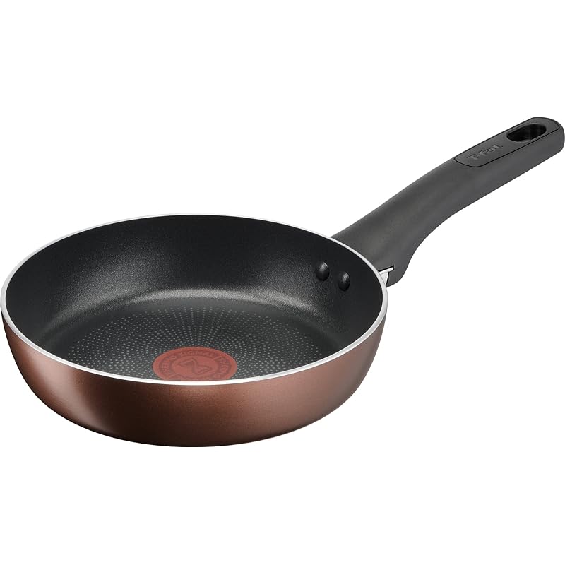 Tefal 20cm Frying Pan, IH and Gas Stove Compatible, Free of Harmful Substances such as PFOA, "IH Titanium Excellence Mocha Frying Pan" G17202