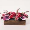 Artificial Flowers Potted with Pot Flower Rectangular Simulation Silk Planter Box for