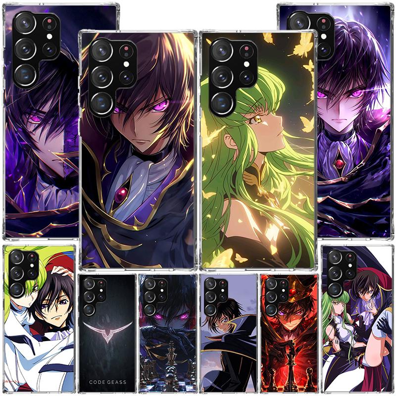 Чехол для телефона с аниме Code Geass для Samsung Galaxy S24 S25 Edge S26 Ultra S23 S22 S21 Plus S20 FE + Персонализированный чехол с принтом Galaxy
