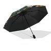 Dragonfly, FloralThemed Automatic Opening and Closing umbrella 8 Ribs, Suitable for Leisure and Going Out, Outdoor Accessory, Gothic Style