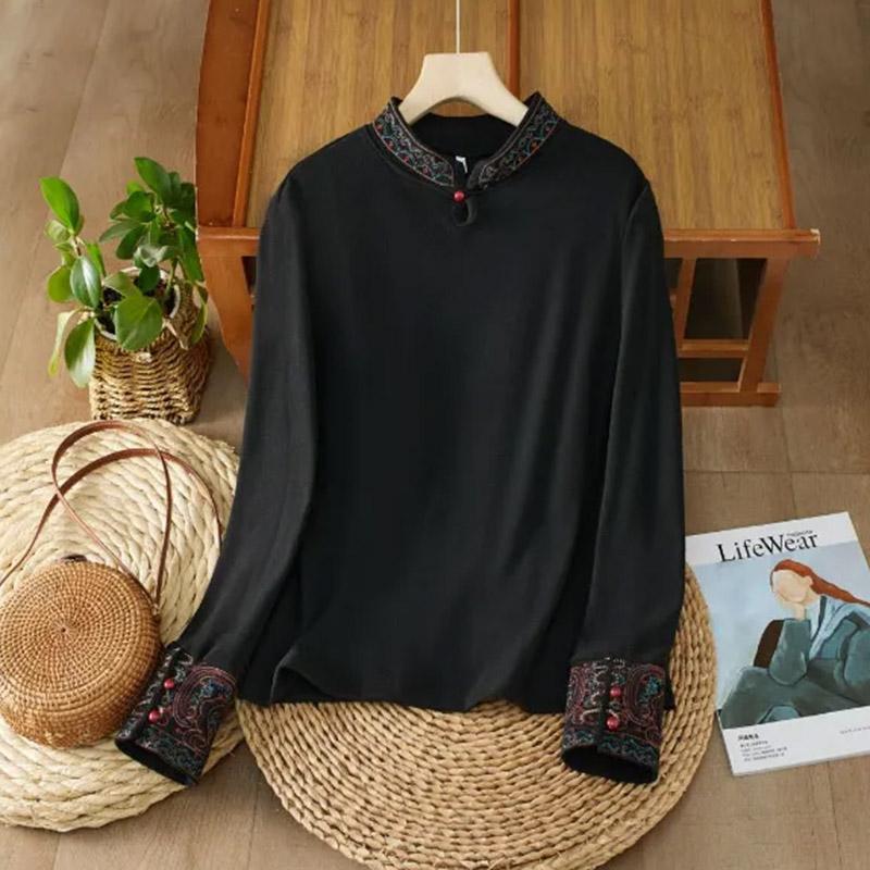 Топы для женщин Пуловер Длинный рукав Круглый вырез Осень Зима Теплый Эластичный Оверсайз Утолщенный Топ