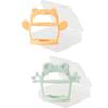 TGM 2 Sets of Anti-sucking Wrist Teethers, 2 Wrist Teethers (bear Yellow + Frog Mint), Korean Baby Products