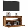 Vidaxl Szafka Pod Tv Z Oświetleniem Led, Stare Drewno, 75X35X40 Cm