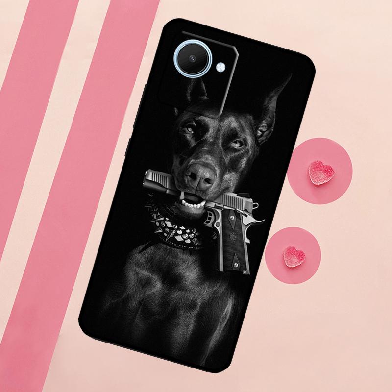 Dachshund Doberman Dog Case For Realme C55 C53 C35 C33 C31 C30 C21Y C25s C15 C11 GT Neo 5 3T 2T 9 10 11 Pro Plus