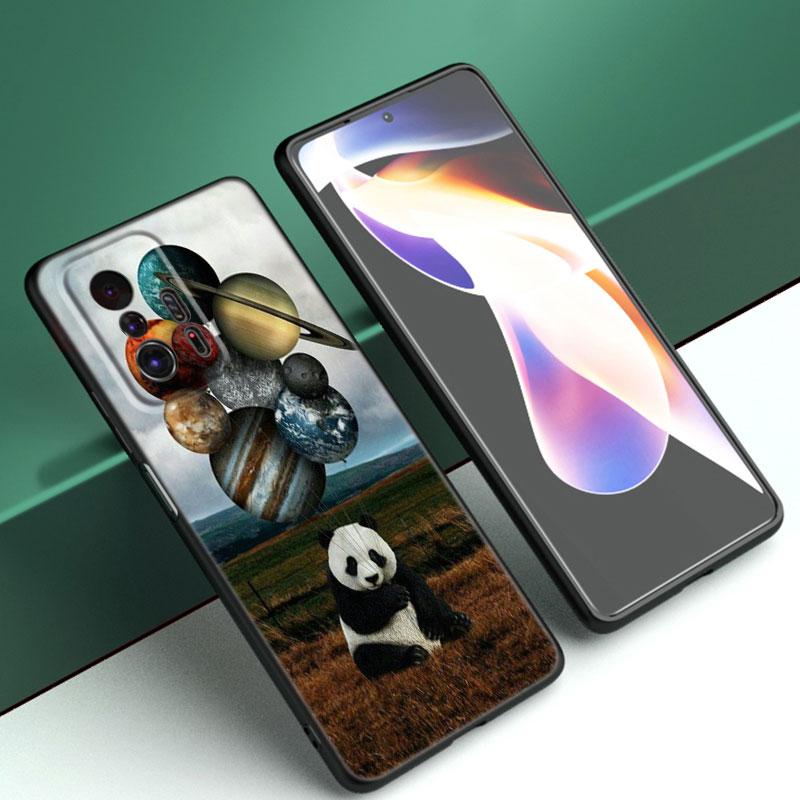Чехол для телефона с китайским медведем в виде панды для Xiaomi Mi A2 8 9 SE Note 10 10T 11 12 Lite 9T 11T 12S 12T Pro A3 6X 12X, мягкий черный чехол из ТПУ