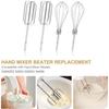 4Pieces Hand Mixer Accessories Stainless Steel Whisks Cooking Mixer Attachments for Effortless Mixing of Eggs Flour