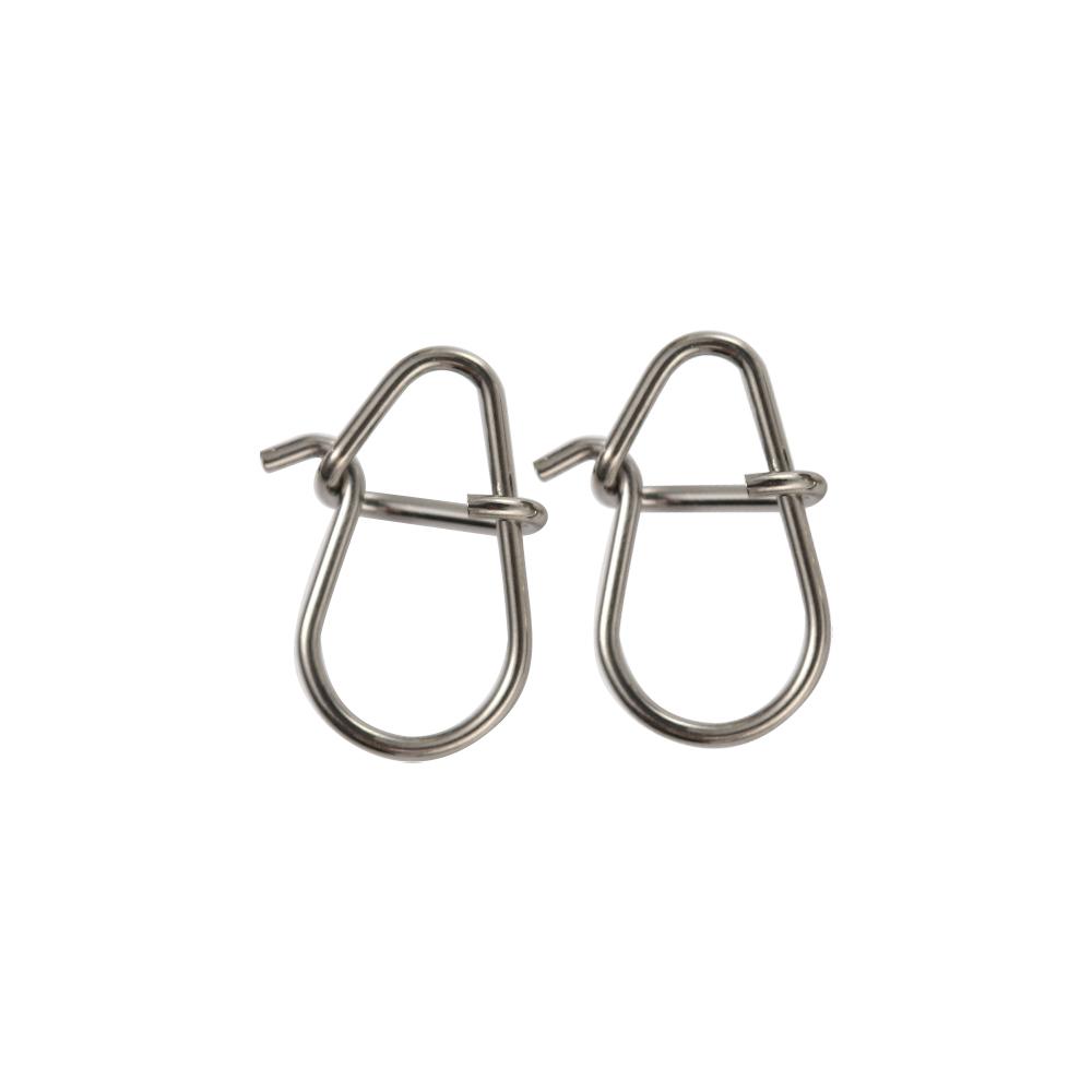 Fish Hook Swivel Solid Rings Stainless Steel Fast Clip Lock Safety Snaps Lure Connector Pins