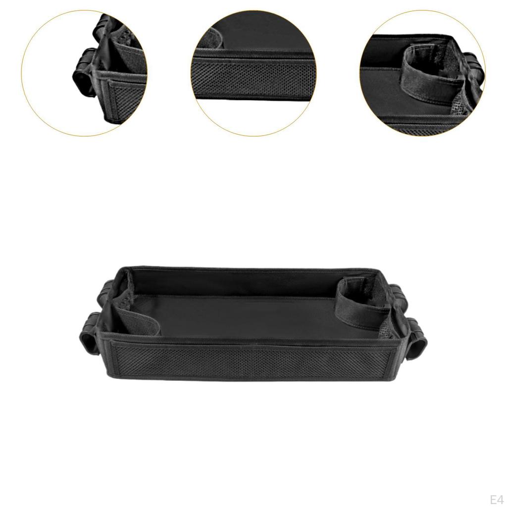 Поднос для закусок для колясок с держателем для игрушек и сетчатым отделением