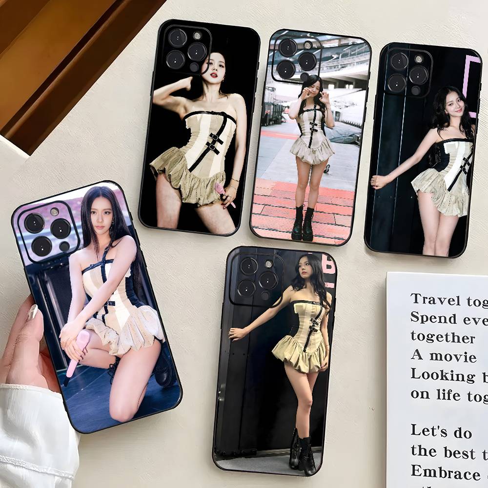 Sexy Girl J-jisoo-s Phone Case For IPhone 17 Air 16 15 14 13 Pro Max 11 12 Black Silicone Cover