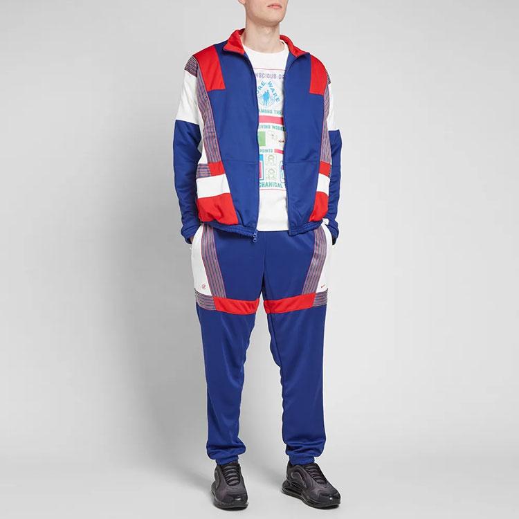 Nike Мужской тканый спортивный костюм Lab x CLOT Глубокий королевский синий Университетский красный Белый BQ5431-455