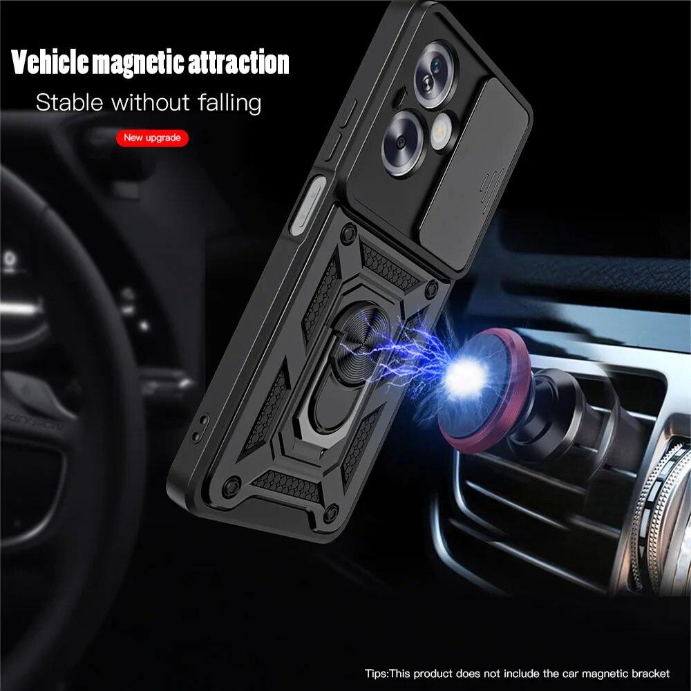 KEYSION Противоударный защитный чехол для OPPO A79 5G A78 A58 4G, защитное кольцо для объектива камеры, чехол-подставка для телефона для OPPO A38 A18 4G