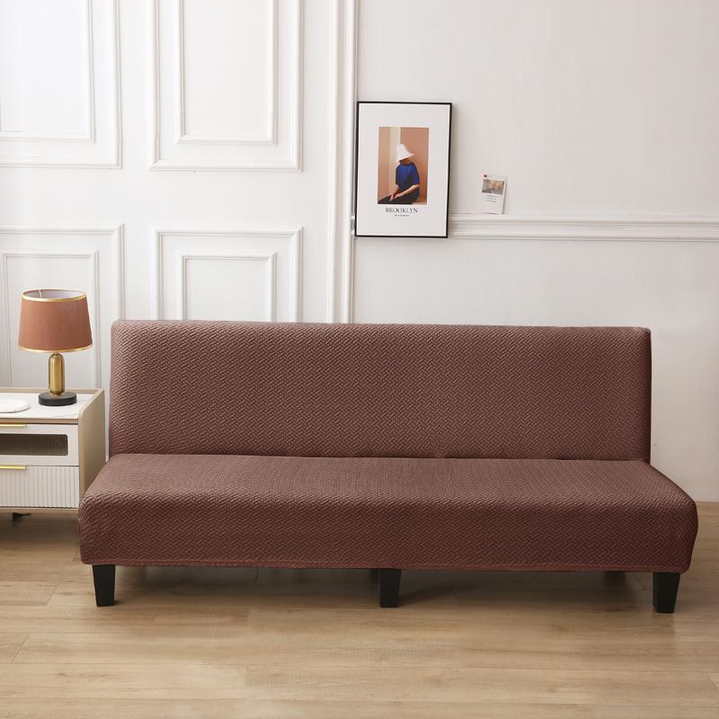 Чехол для дивана-кровати из жаккарда, высококачественная флисовая ткань, чехол для дивана-кровати без подлокотников для гостиной, растягивающийся, складной