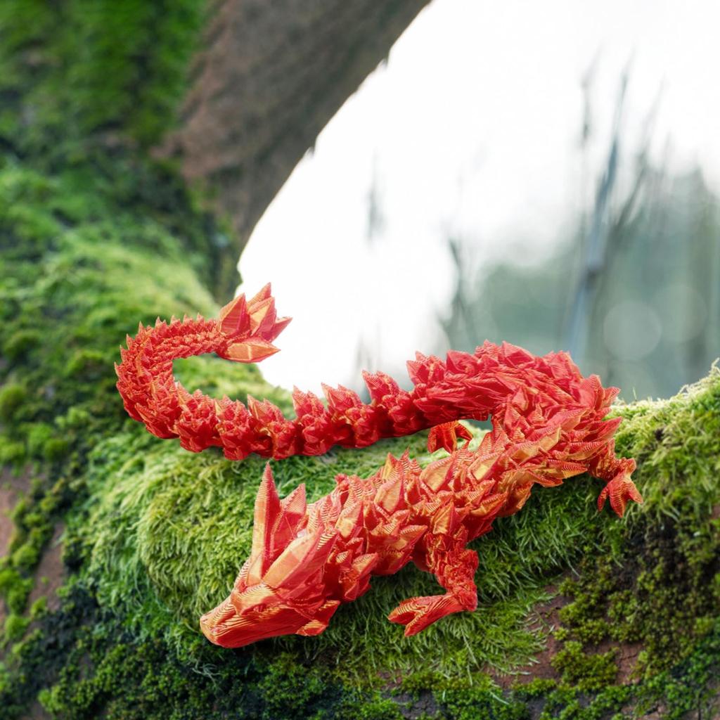 Mystery Dragon With Egg, 3D Printed Dragon With Egg, Full Articulated Flexible Dragon With Eggs, 3D Printed Gift Toy
