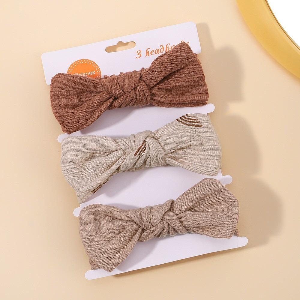 3Pcs/Set Knit Fabric Baby Girl Headwrap Elastic Band Newborn Hair Bands Baby Hair Accessories